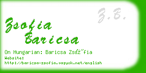 zsofia baricsa business card